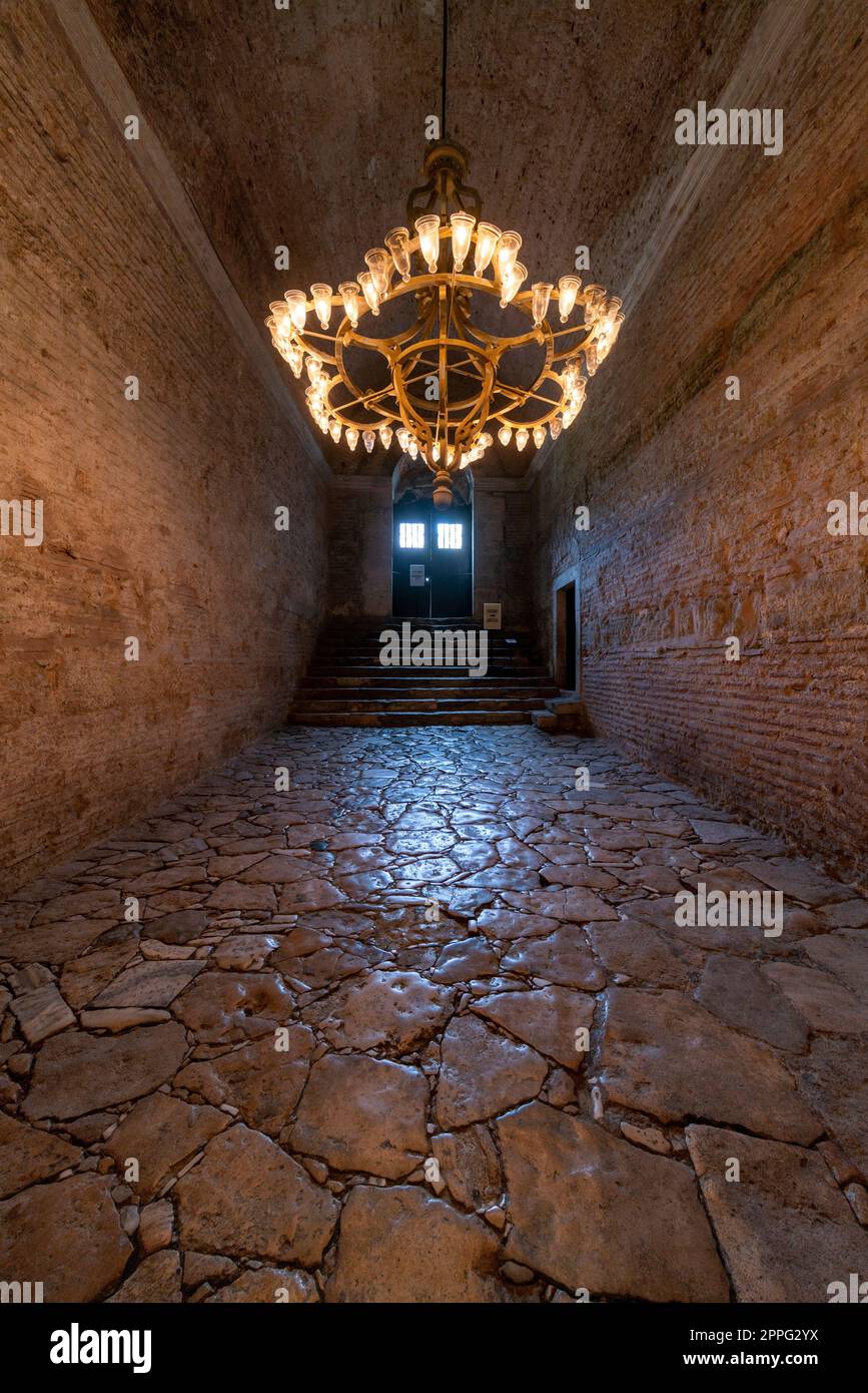 Interior of Hagia sofia or Aya sophia former church museum and mosque Stock Photo