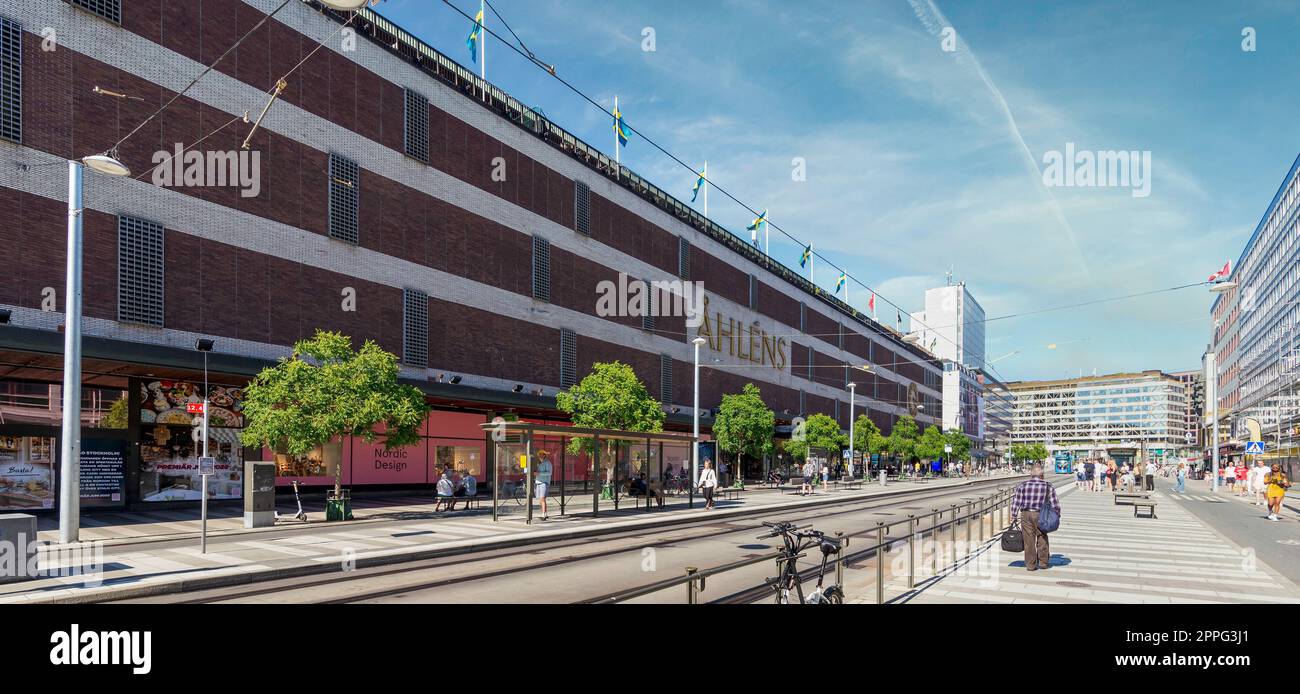 Norrmalm district in central Stockholm, Sweden, with the famous Swedish