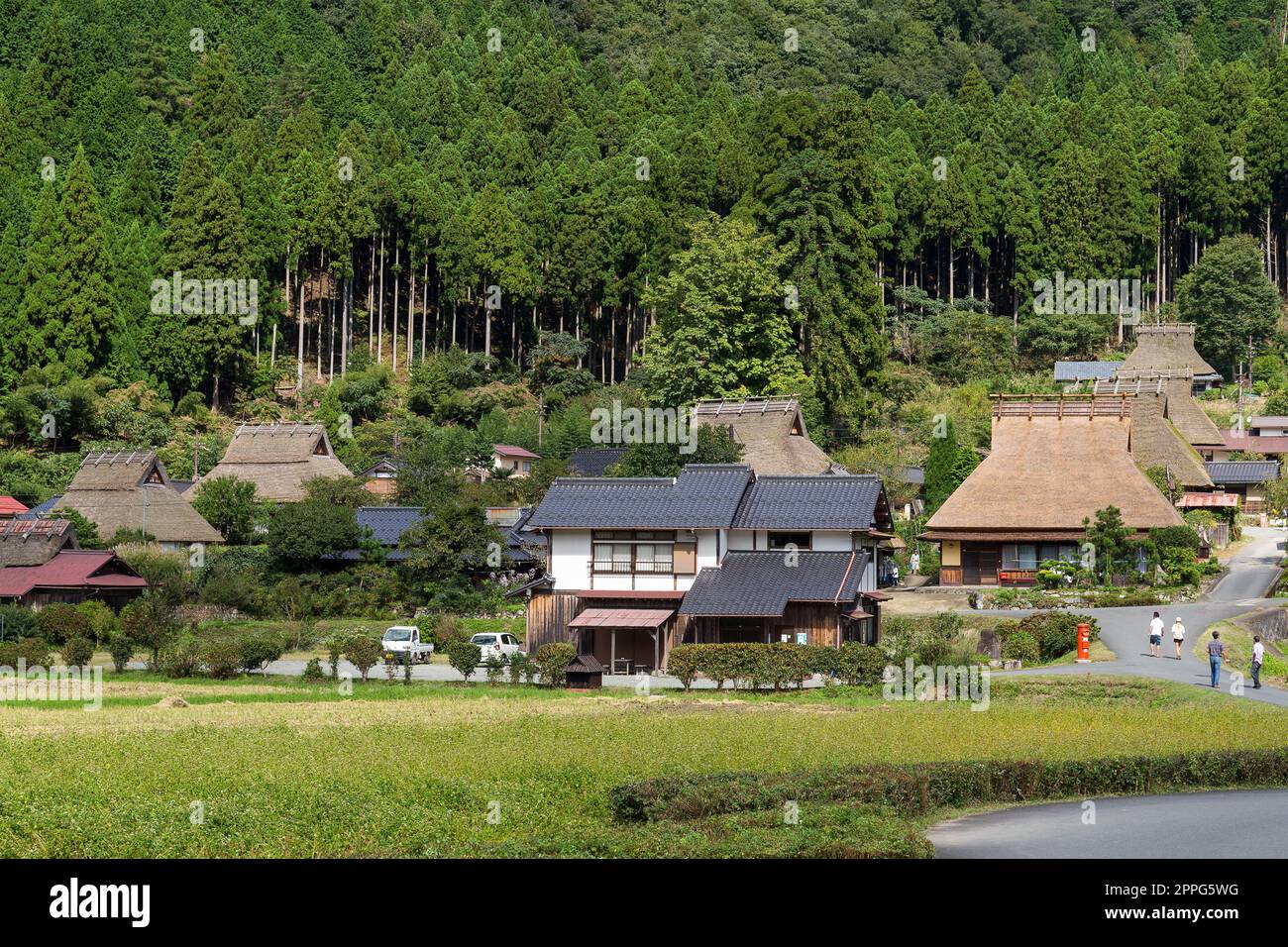 Traditional thatched roof houses in small village of Miyama of Kyoto in