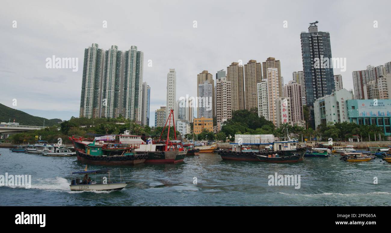 Ap Lei chau, Hong Kong 30 May 2021 Hong Kong fishing port inside