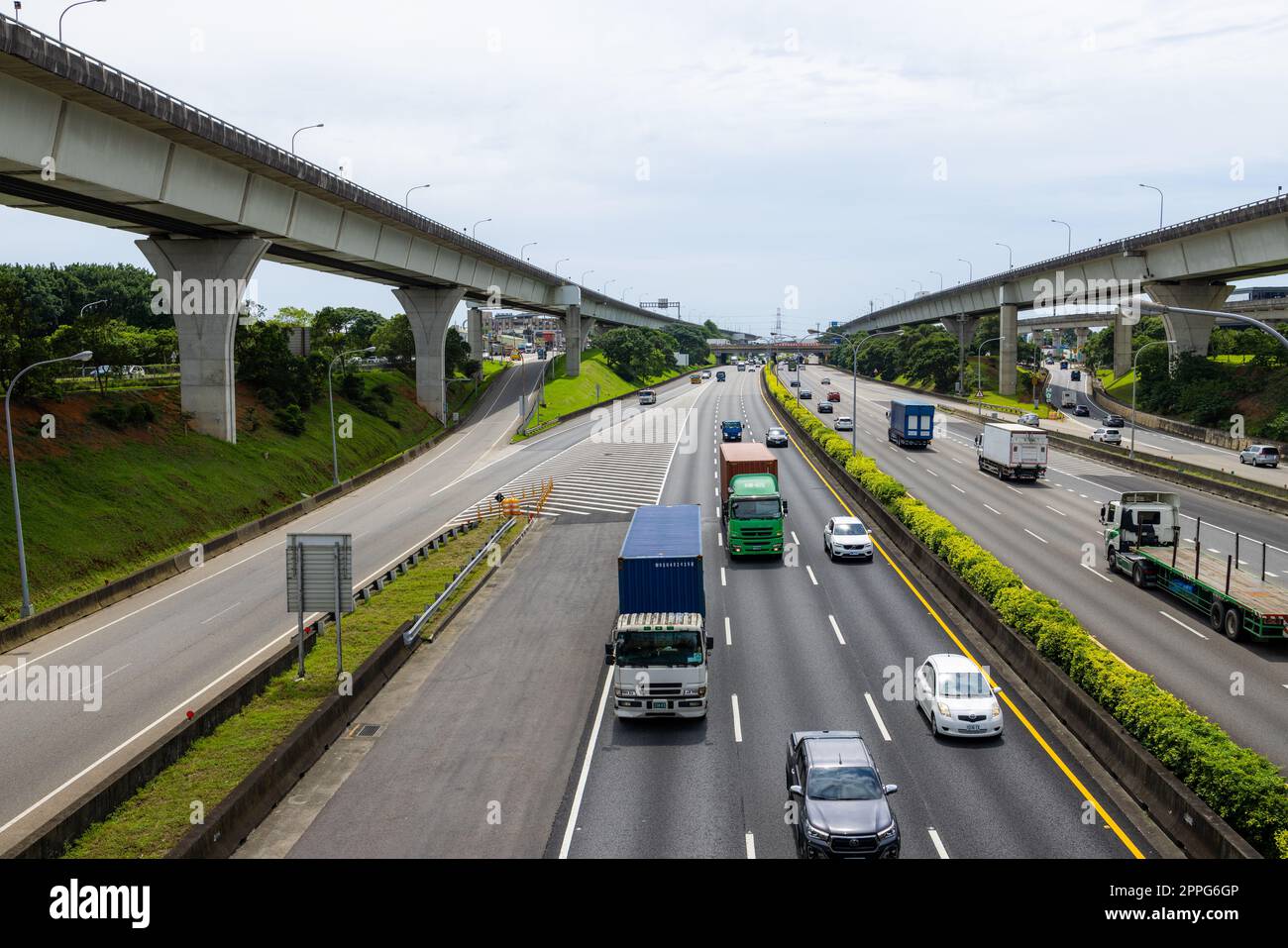 Lin Kou, Taiwan, 15 June 2022: National Highway number one in Taiwan Stock Photo