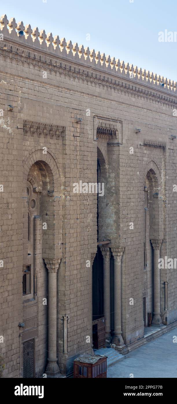 Side facade of Al Rifai historical mosque, Cairo, Egypt Stock Photo