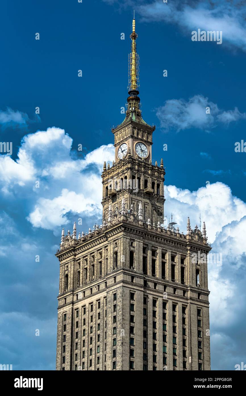 Palace of Culture and Science in Warsaw, Masovia, Poland Stock Photo