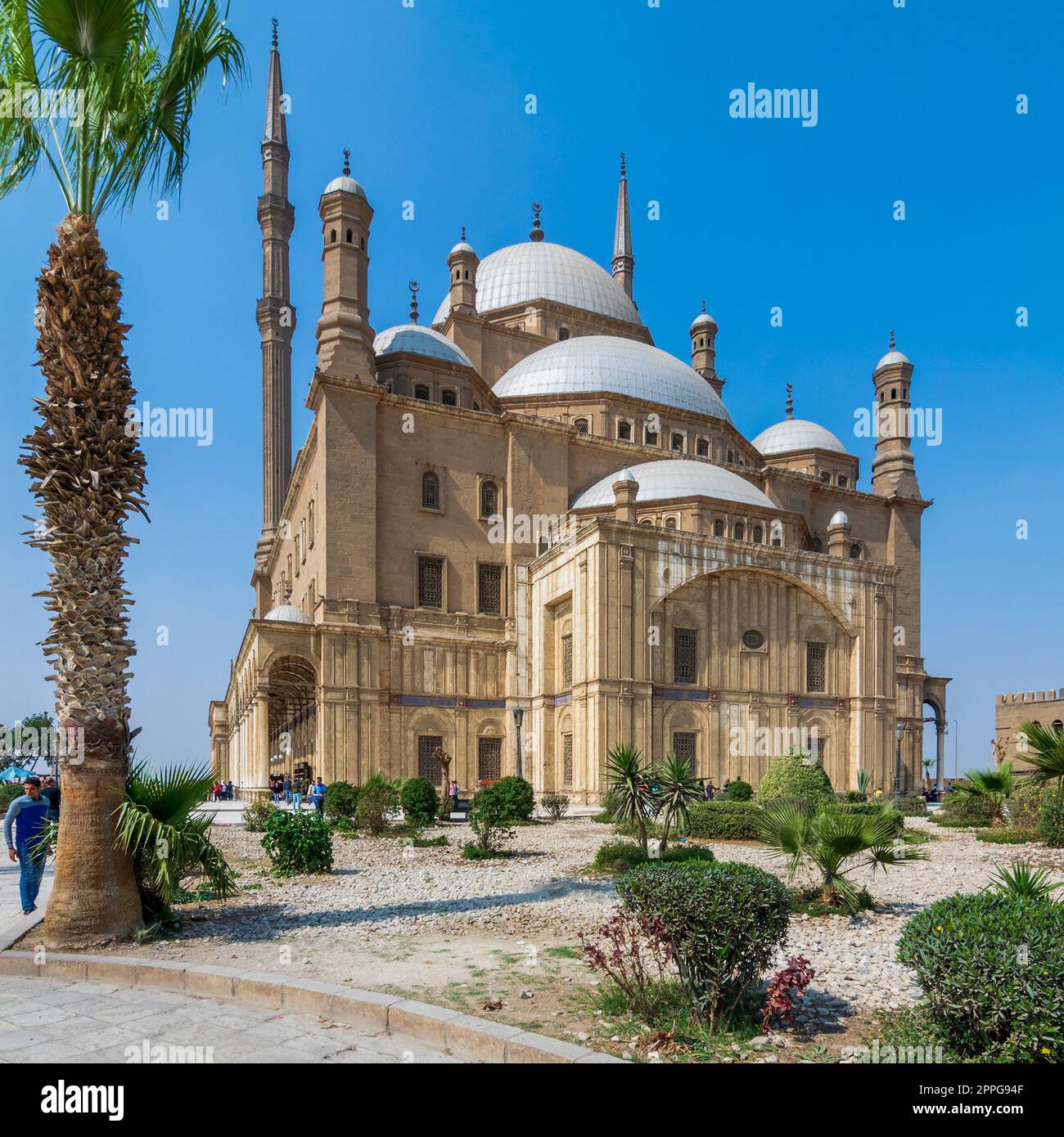 The great Mosque of Muhammad Ali Pasha - Alabaster Mosque - situated in the Citadel of Cairo, Egypt Stock Photo