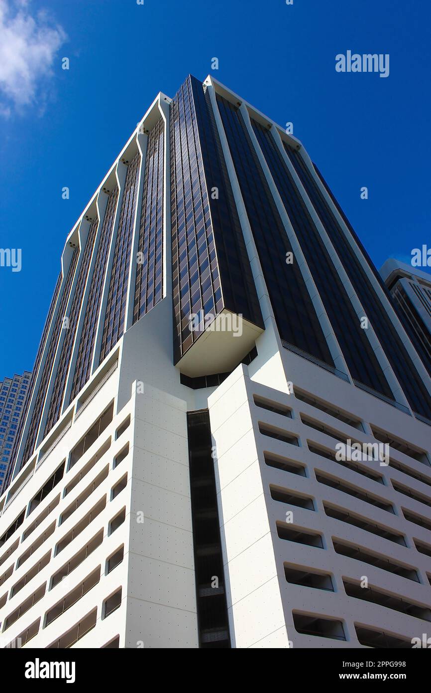 Downtown Miami cityscape view with condos and office buildings. Stock Photo