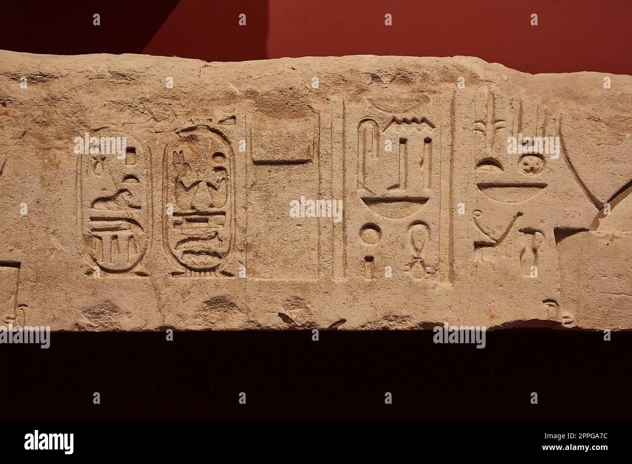 Ancient Hieroglyphic Script Stock Photo