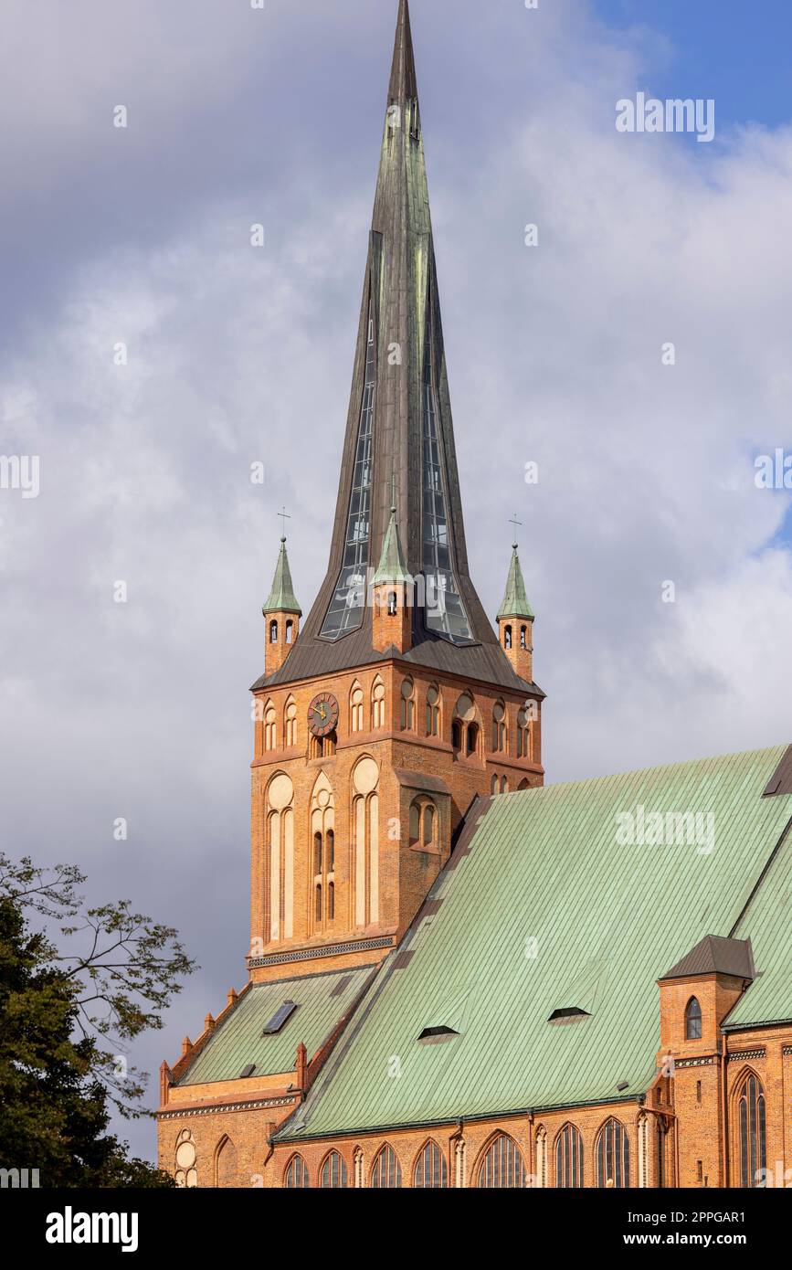 Szczecin Cathedral, the second tallest church in Poland, Szczecin, Poland Stock Photo