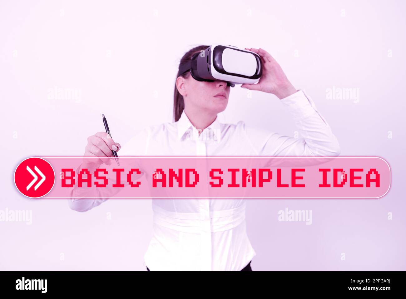 Handwriting text Basic And Simple Idea, Concept meaning Plain Mental Images  or Suggestions a Common Perception Stock Photo - Alamy