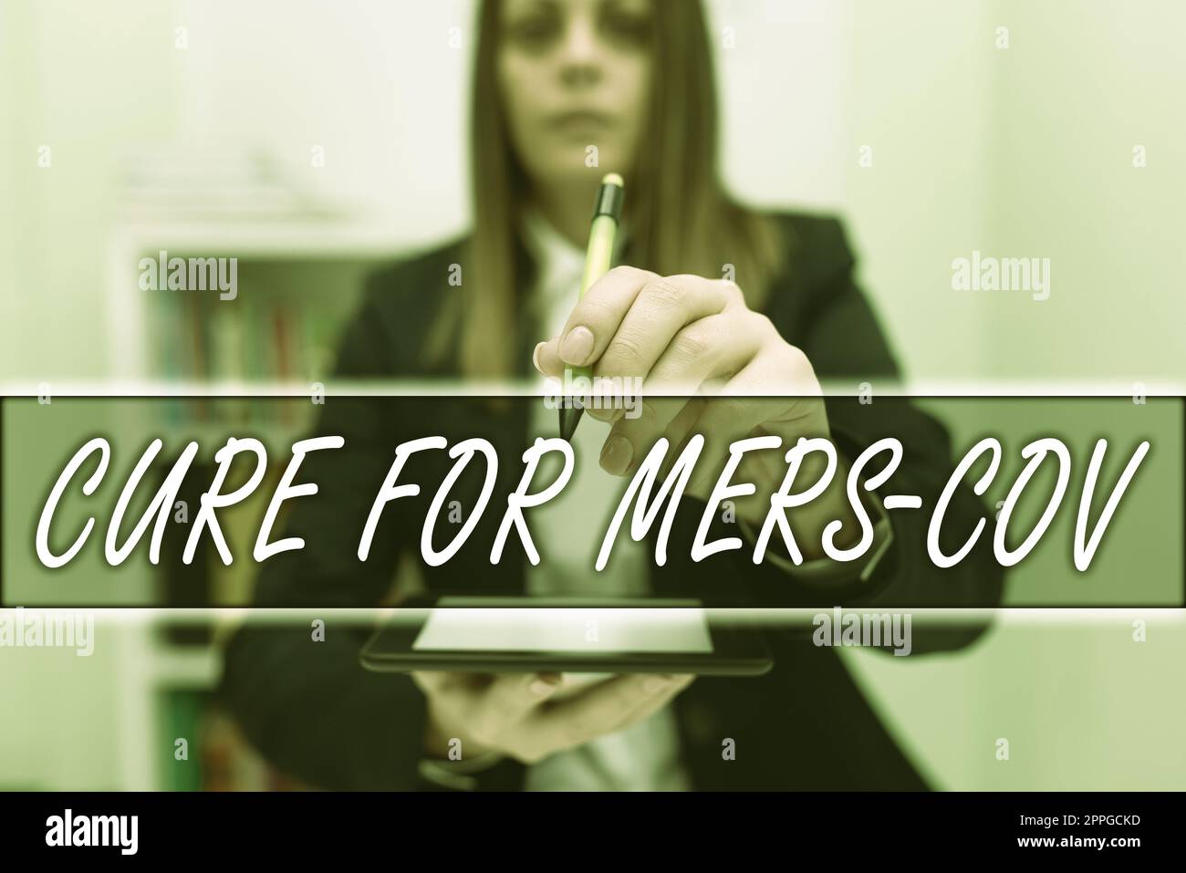 Sign displaying Cure For Mers Cov. Conceptual photo individuals receive medical attention to relieve illness Stock Photo