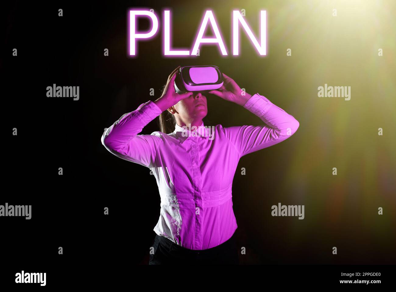 Text caption presenting Plan. Internet Concept Start of a detailed proposal of doing or achieving something Stock Photo