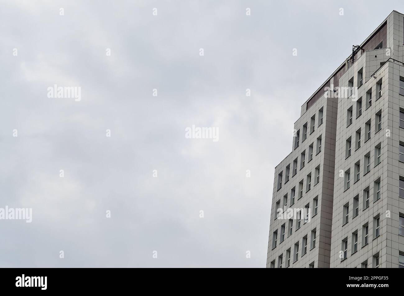 Multi-story office building with blue sky Stock Photo