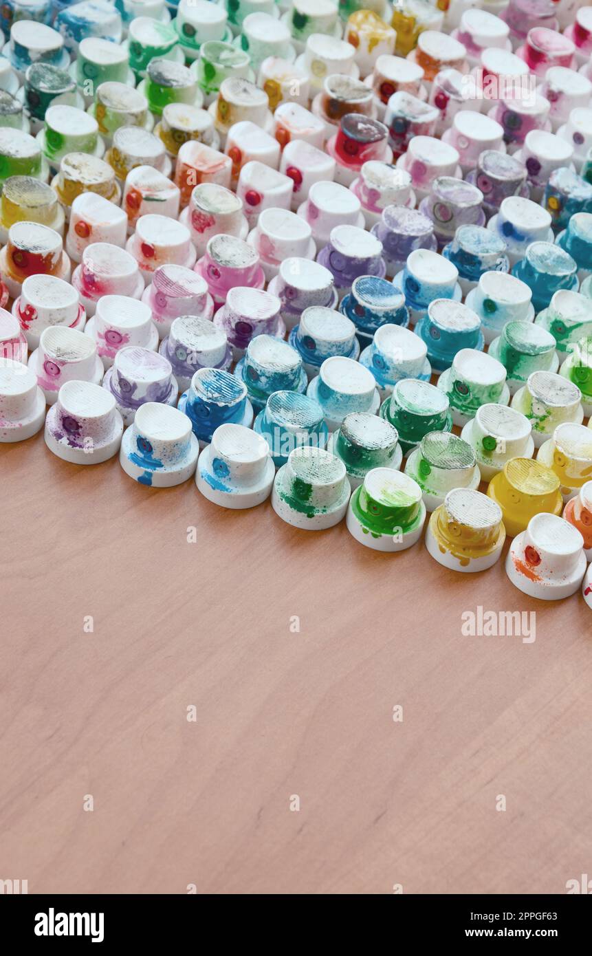 A pattern from a many nozzles from a paint sprayer for drawing graffiti ...
