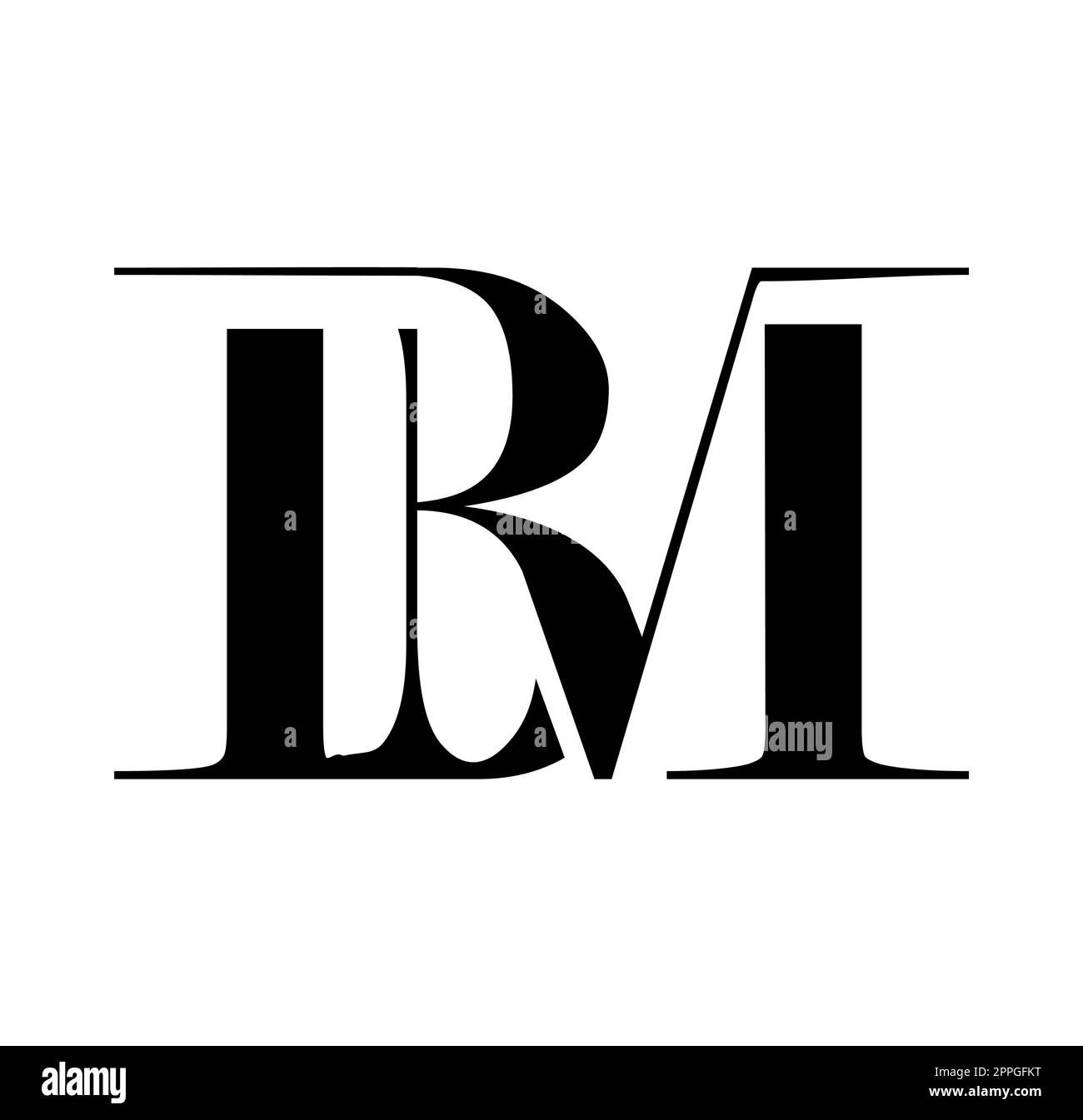 Monogram Logo vector Initial Letters BM Stock Vector Image & Art - Alamy