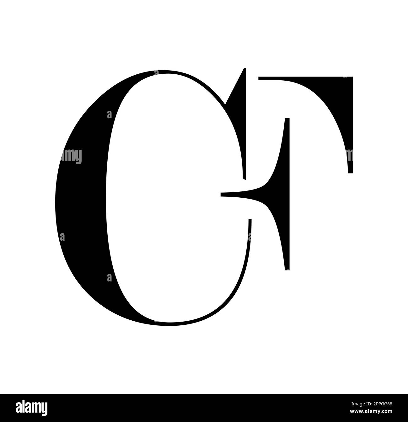 Monogram Logo vector Initial Letters CF Stock Vector