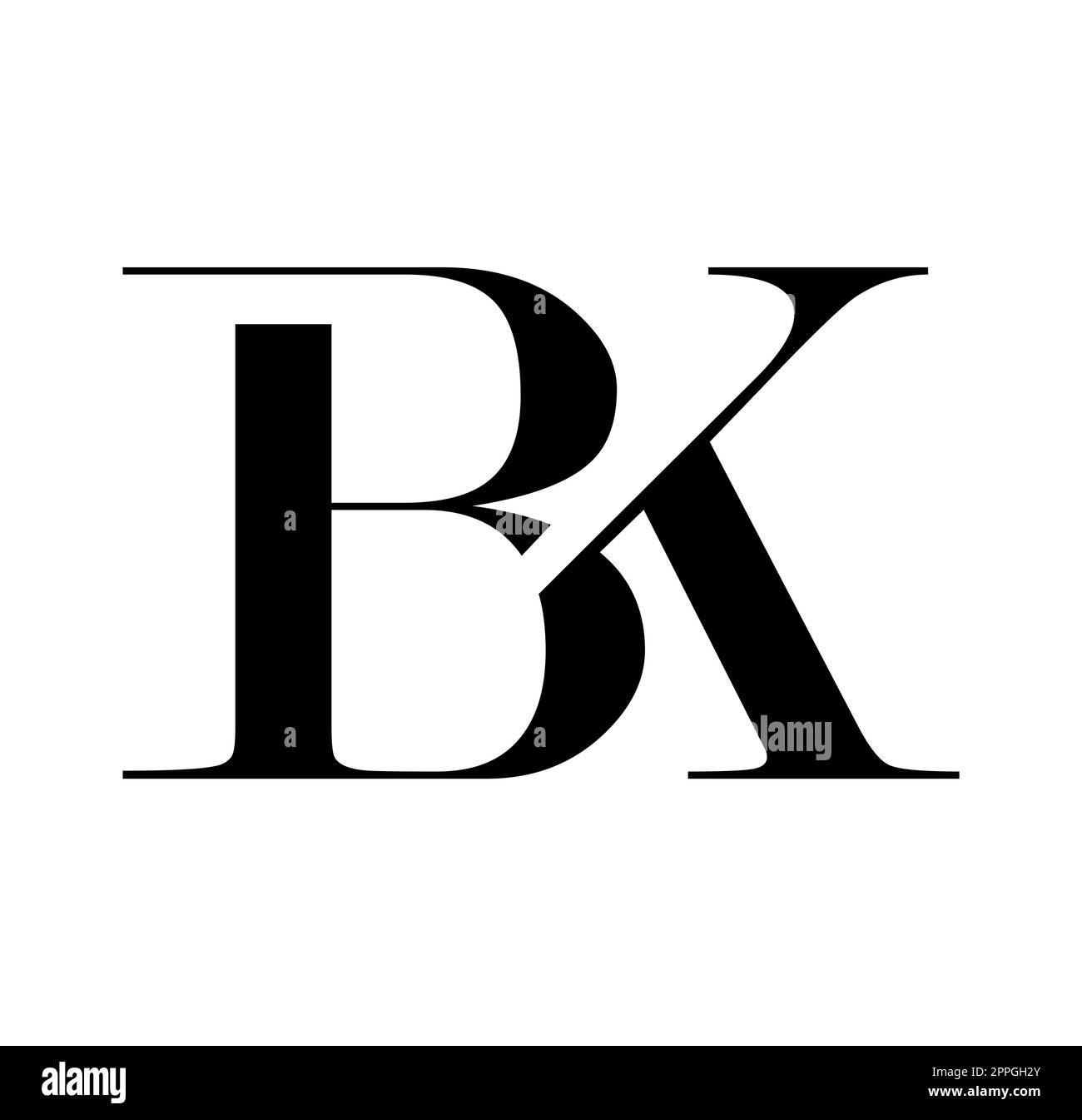 Monogram Logo vector Initial Letters BK Stock Vector Image & Art - Alamy