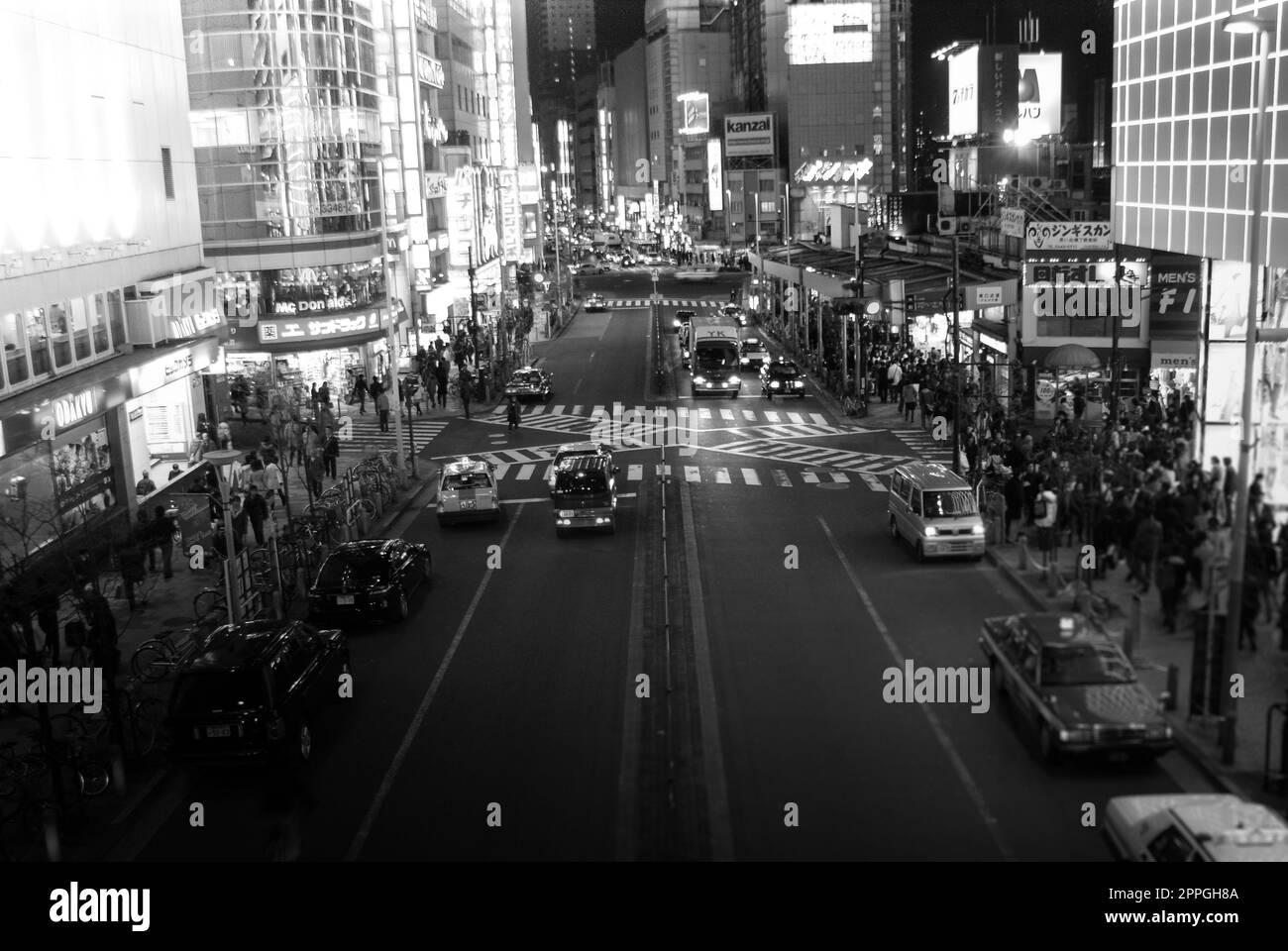 Transportation of the downtown area of â€‹â€‹Shinjuku Stock Photo