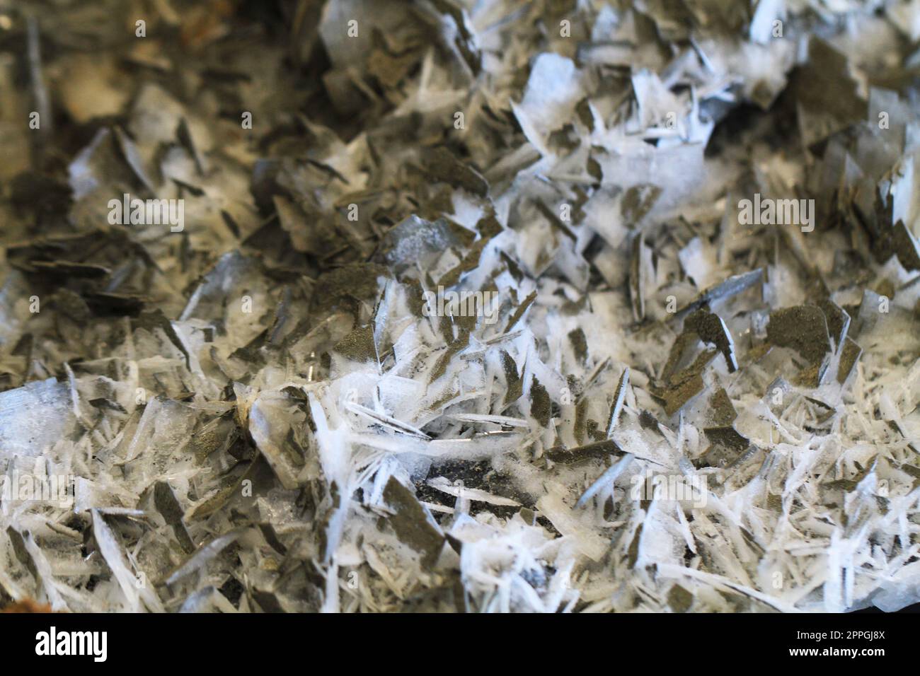 baryte mineral texture as nice natural backrgound Stock Photo