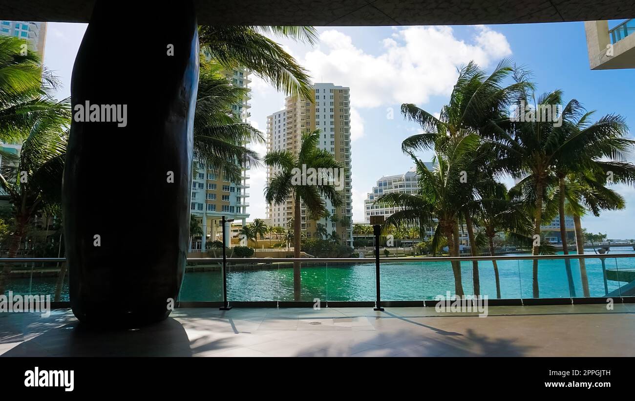 Downtown skyline cityscape near Brickell avenue Stock Photo - Alamy