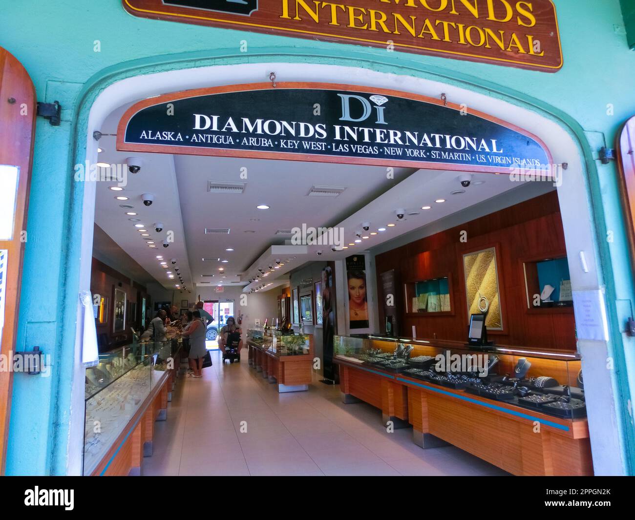 St. Thomas, USVI May 4, 2022 Colorful goods at a street store on St