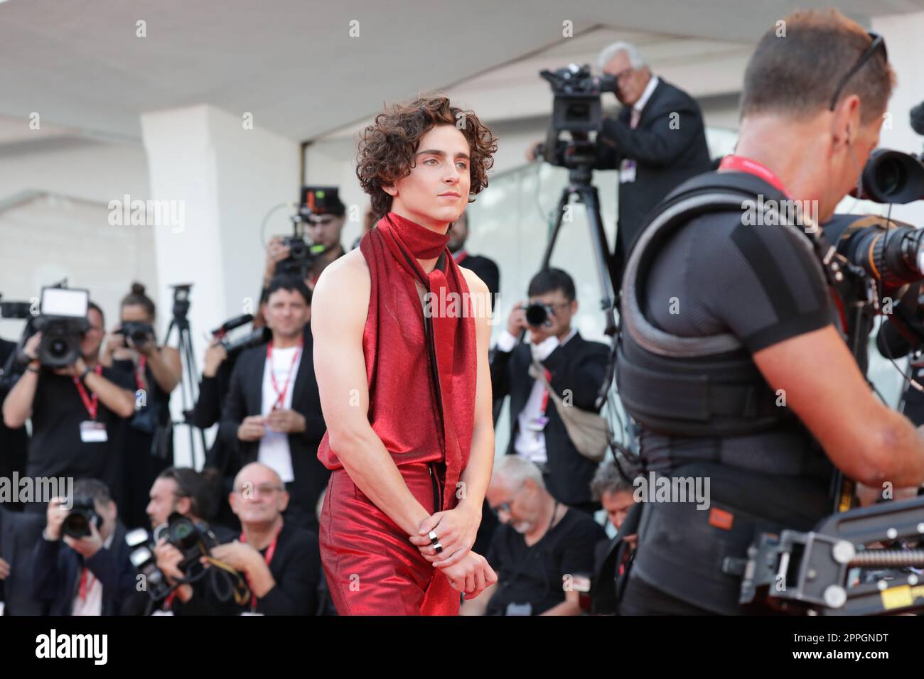 TimothÃ©e Chalamet with the Film Bones and All at the Venice Film Festival SEPTEMBER 2nd 2022 World premiere Stock Photo