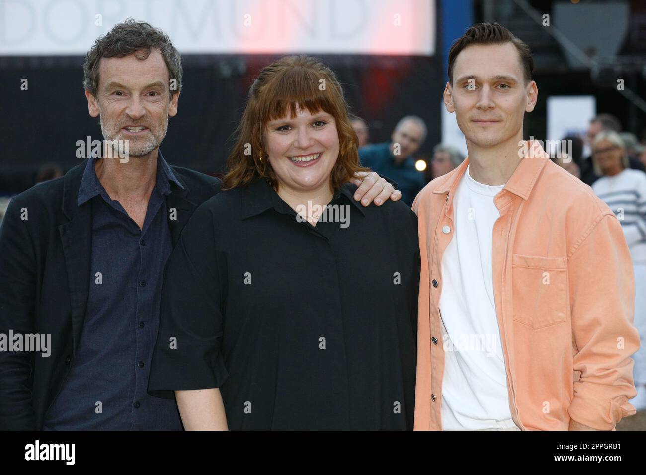 Joerg Hartmann,Stefanie Reinsperger,Rick Okon,10 years Tatort Dortmund ,Dortmund,Heinz-Nixdorf-Strasse,27.08.2022 Stock Photo