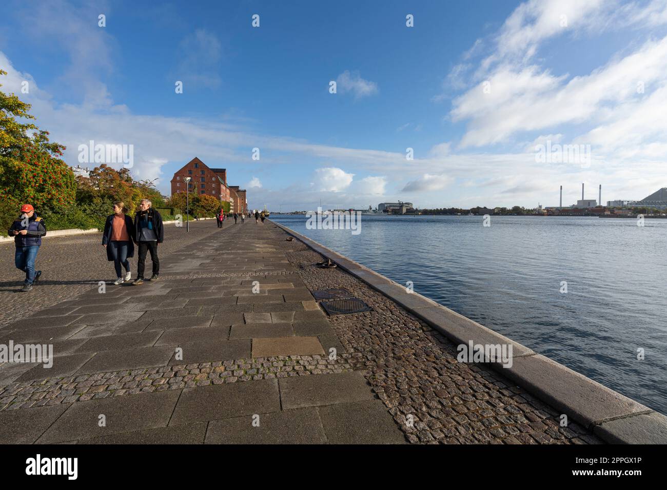 Walking on the pier in Copenhagen, Denmark Stock Photo