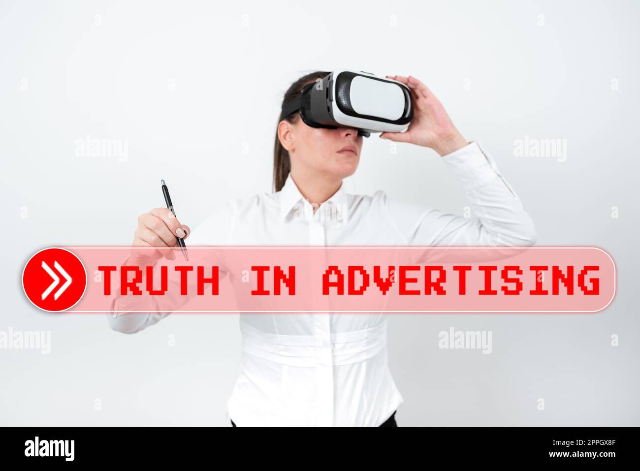 Conceptual display Truth In Advertising. Word for Practice Honest Advertisement Publicity Propaganda Stock Photo