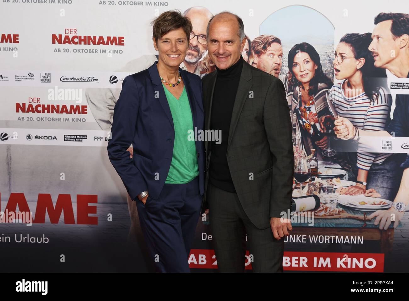 Christoph Maria Herbst with wife Gisi,Premiere Der Lastname,Kino Cinedom,Koeln,09.10.2022 Stock Photo