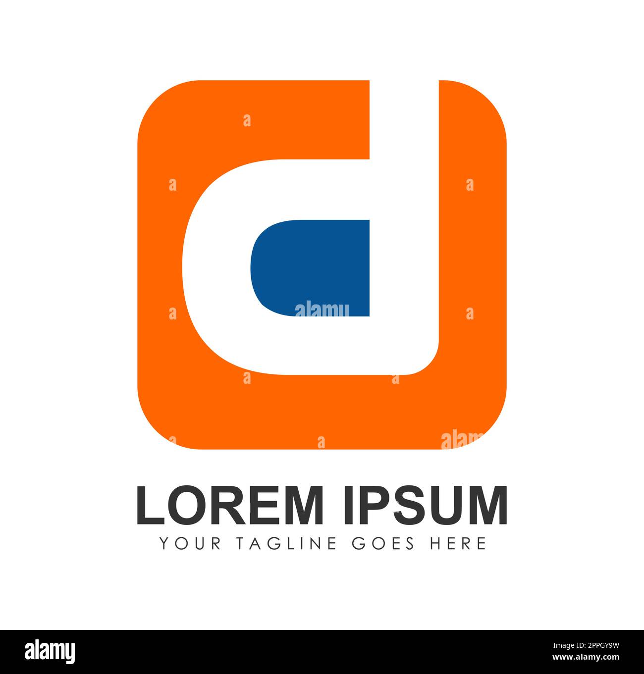 Monogram Logo Initial Letter D Stock Vector