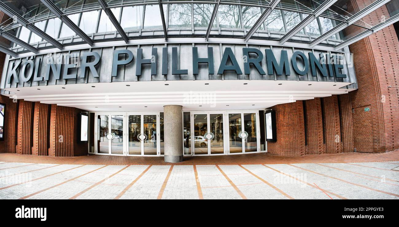 entrance of the Koelner Philharmonie symphonic concert hall Stock Photo