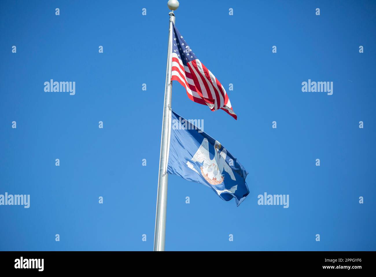 American and Louisiana Flags Stock Photo - Alamy