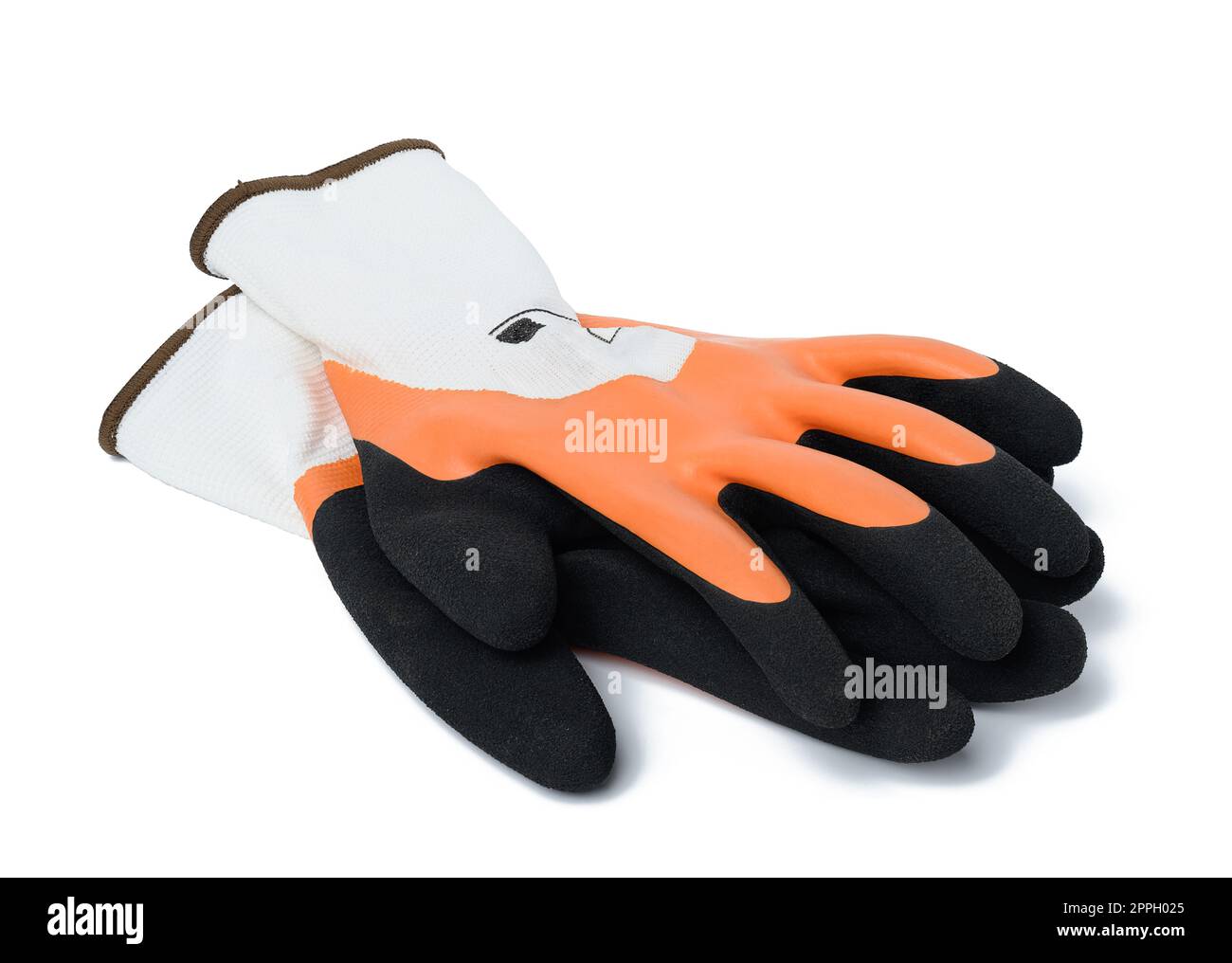 Knitted gloves with latex coating to protect against mechanical damage
