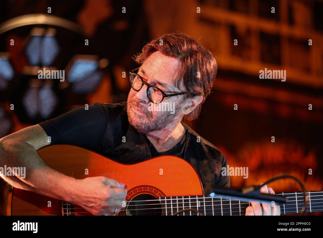 Al Di Meola Acoustic Trio performing live on the Kijow.Centre stage Stock Photo