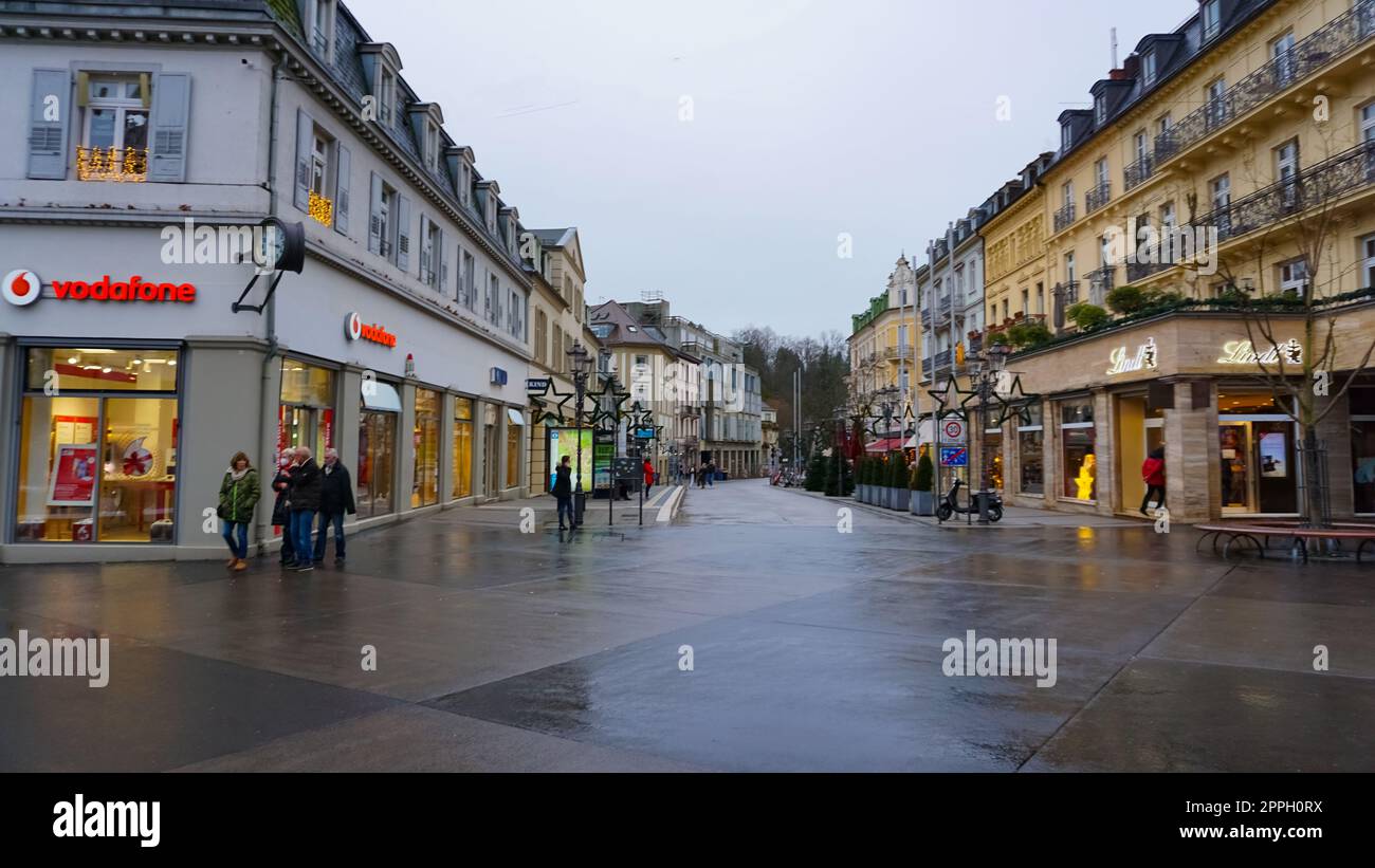 Historic buildings at the famous old town of BadenBaden Stock Photo