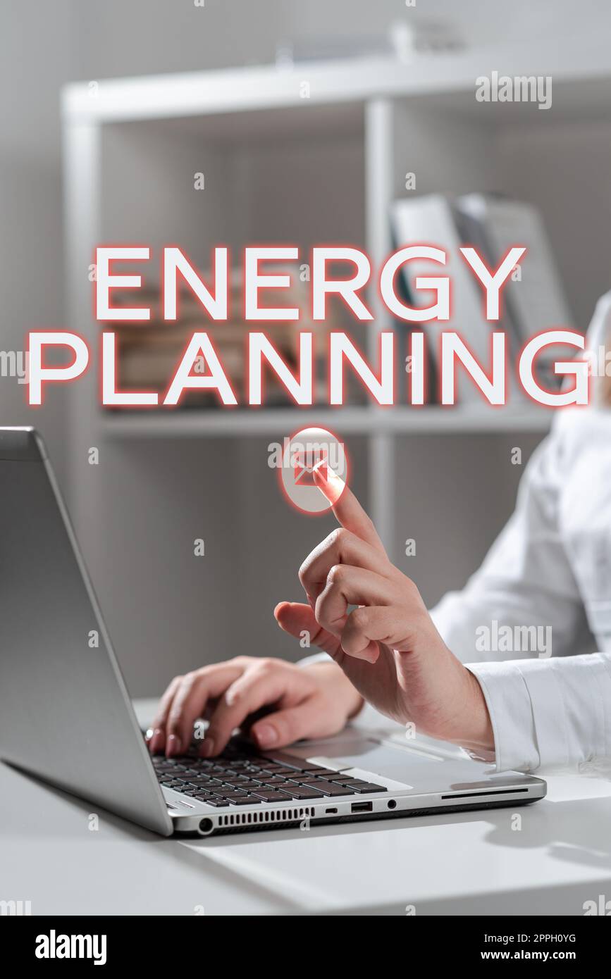 Inspiration showing sign Energy Planning. Business approach making of a strategy and plan for the consumption of energy Stock Photo