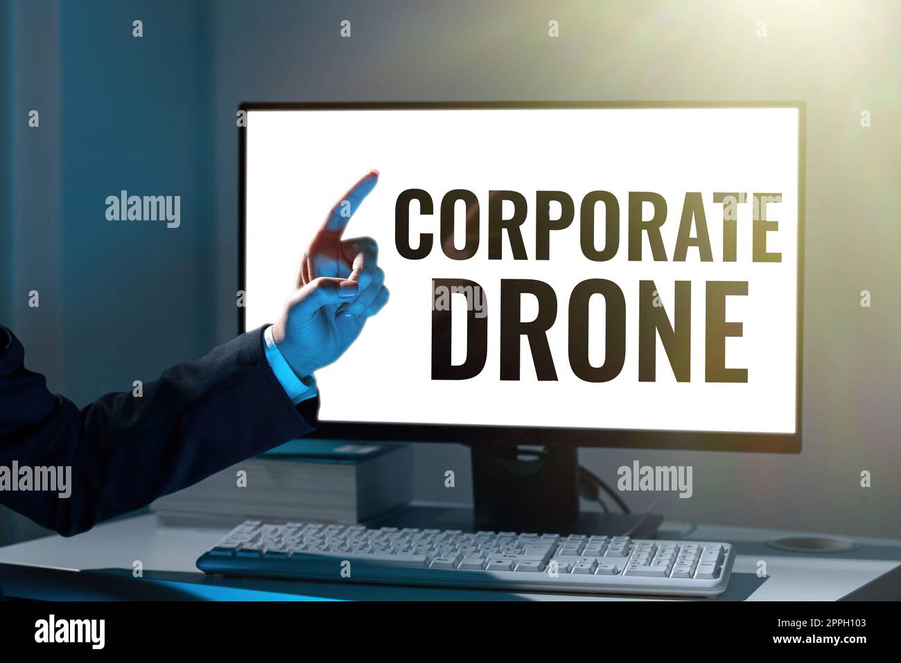 Text showing inspiration Corporate Drone. Business showcase unmanned aerial vehicles used to monitor business vicinity Stock Photo