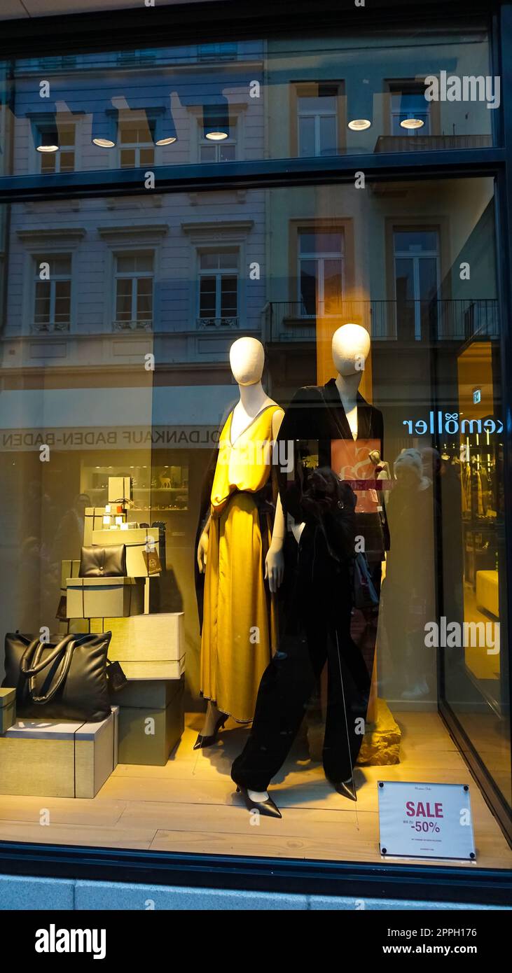 Massimo Dutti store in Vendome. Massimo Dutti is a Italian clothes manufacturing company, part of the Inditex group. Stock Photo