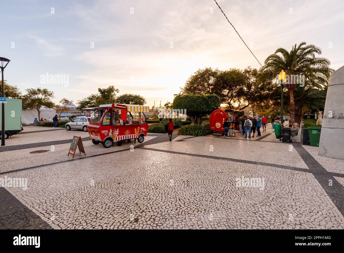 Ice cream peddler vendor in Funchal, Madeira, Portugal Stock Photo Alamy