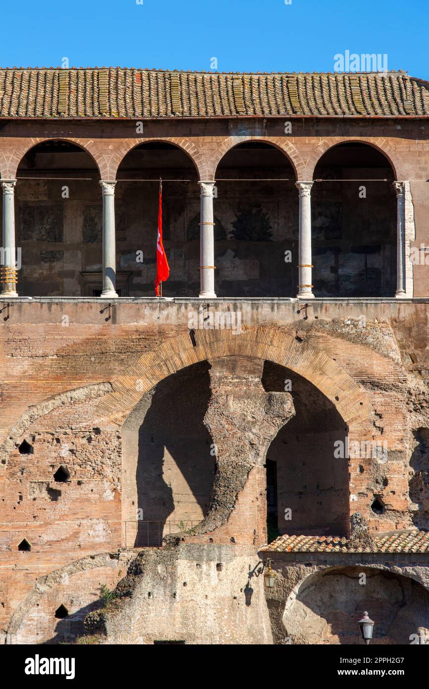 House of the Knights of Rhodes (Casa dei Cavalieri di Rodi) in Forum of Augustus, Rome, Italy Stock Photo