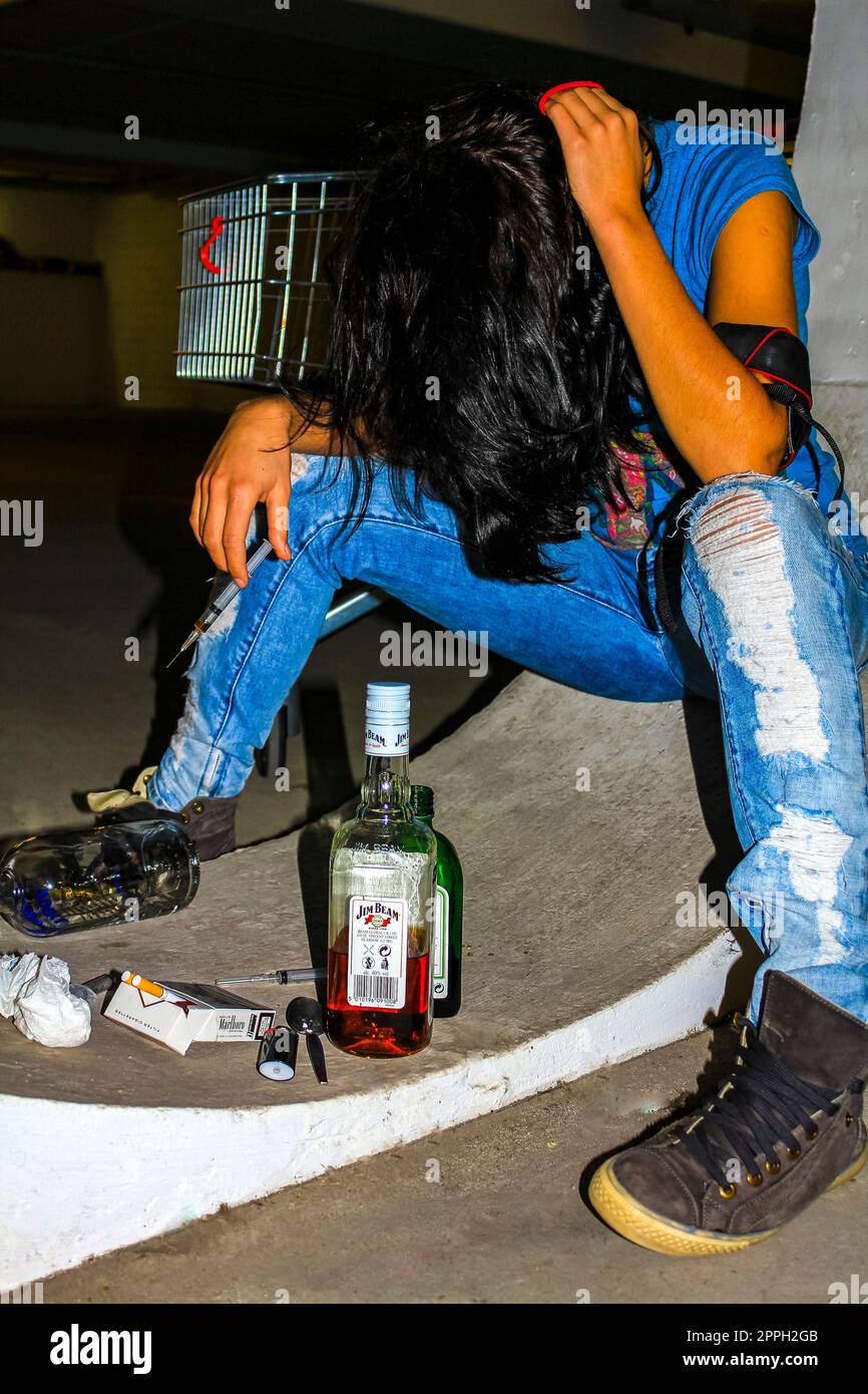 How alcohol cigarettes and drugs destroy your life Stock Photo Alamy