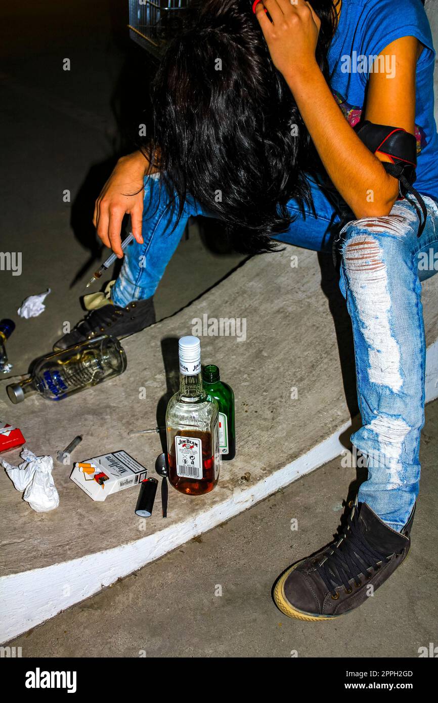 How alcohol cigarettes and drugs destroy your life Stock Photo Alamy
