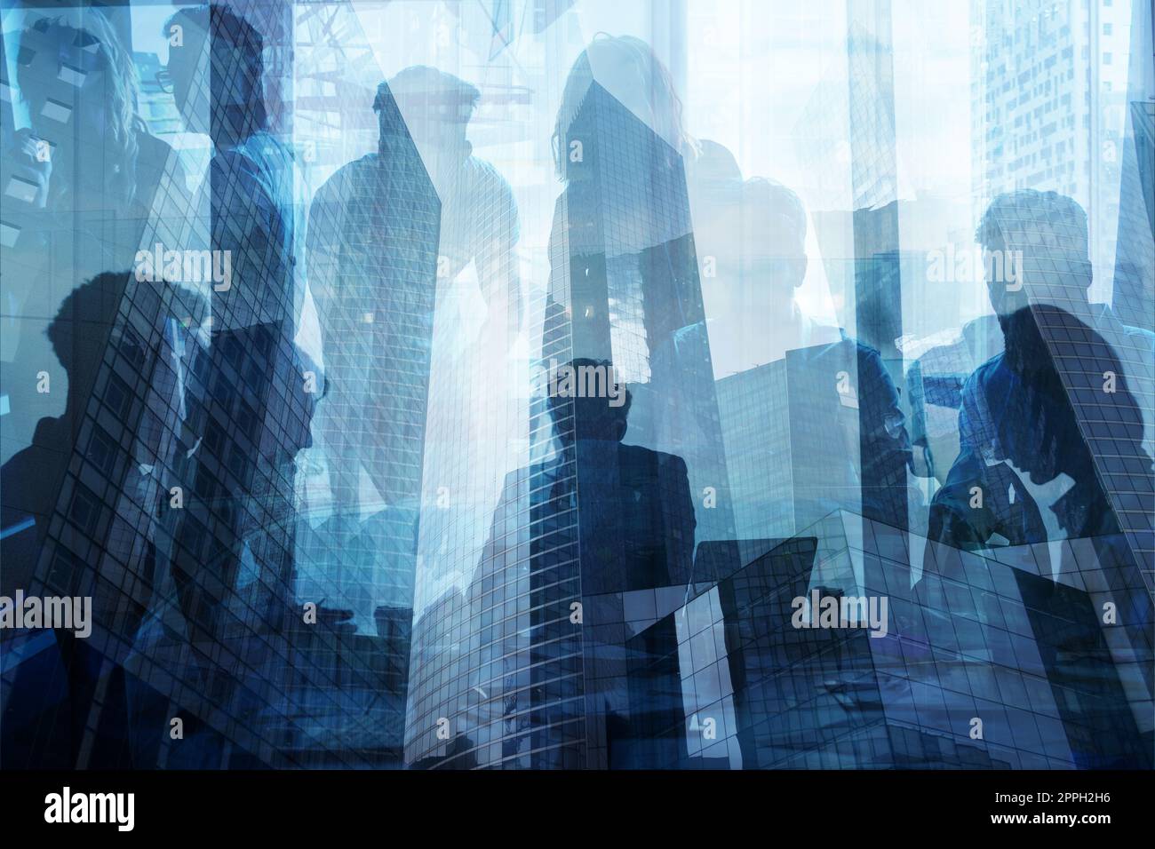 Group of business people work together in a modern office Stock Photo ...