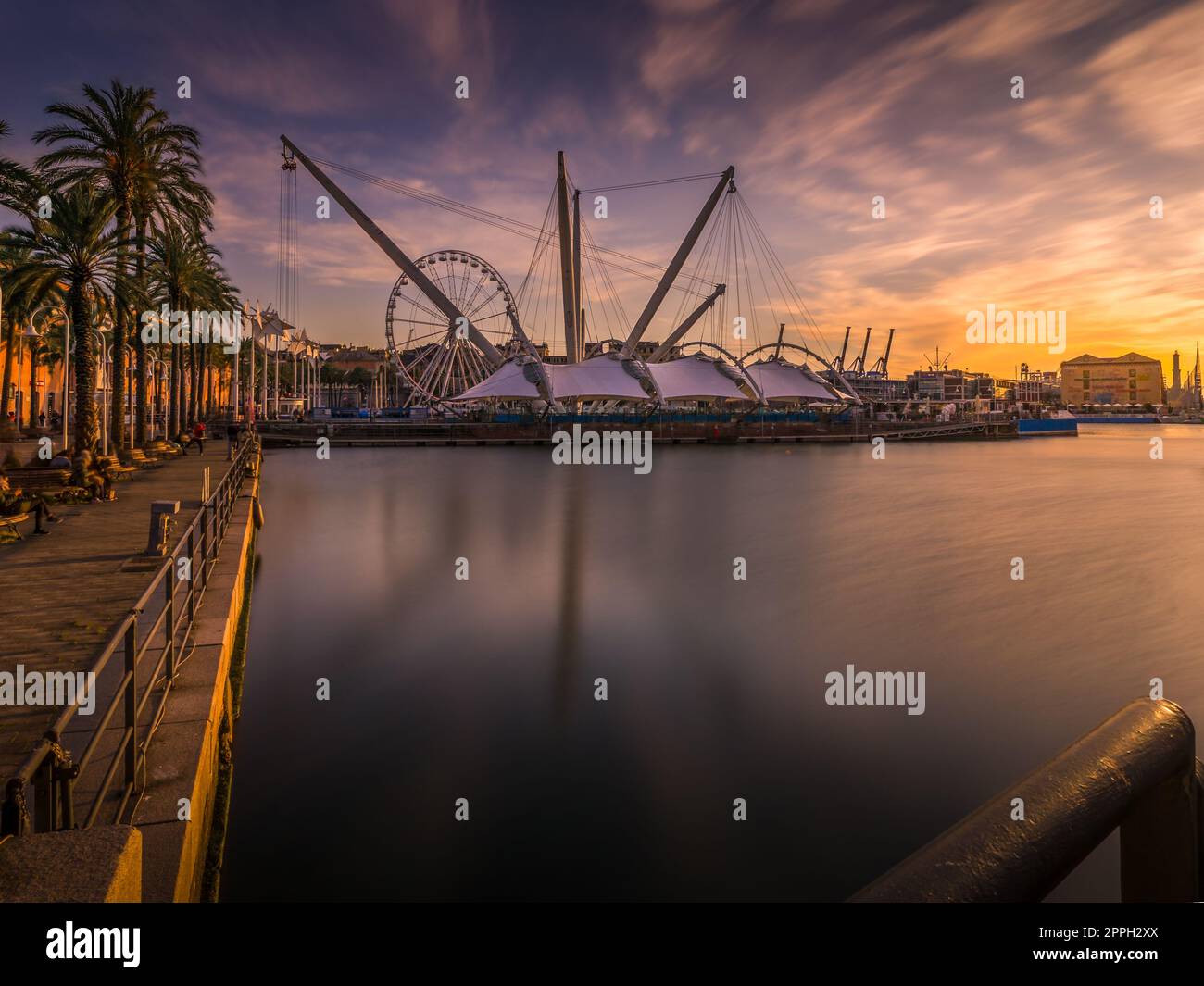 Genoa, Italy - 06 06 2021: Porto Antico Old Port in Genoa, Italy. Stock Photo