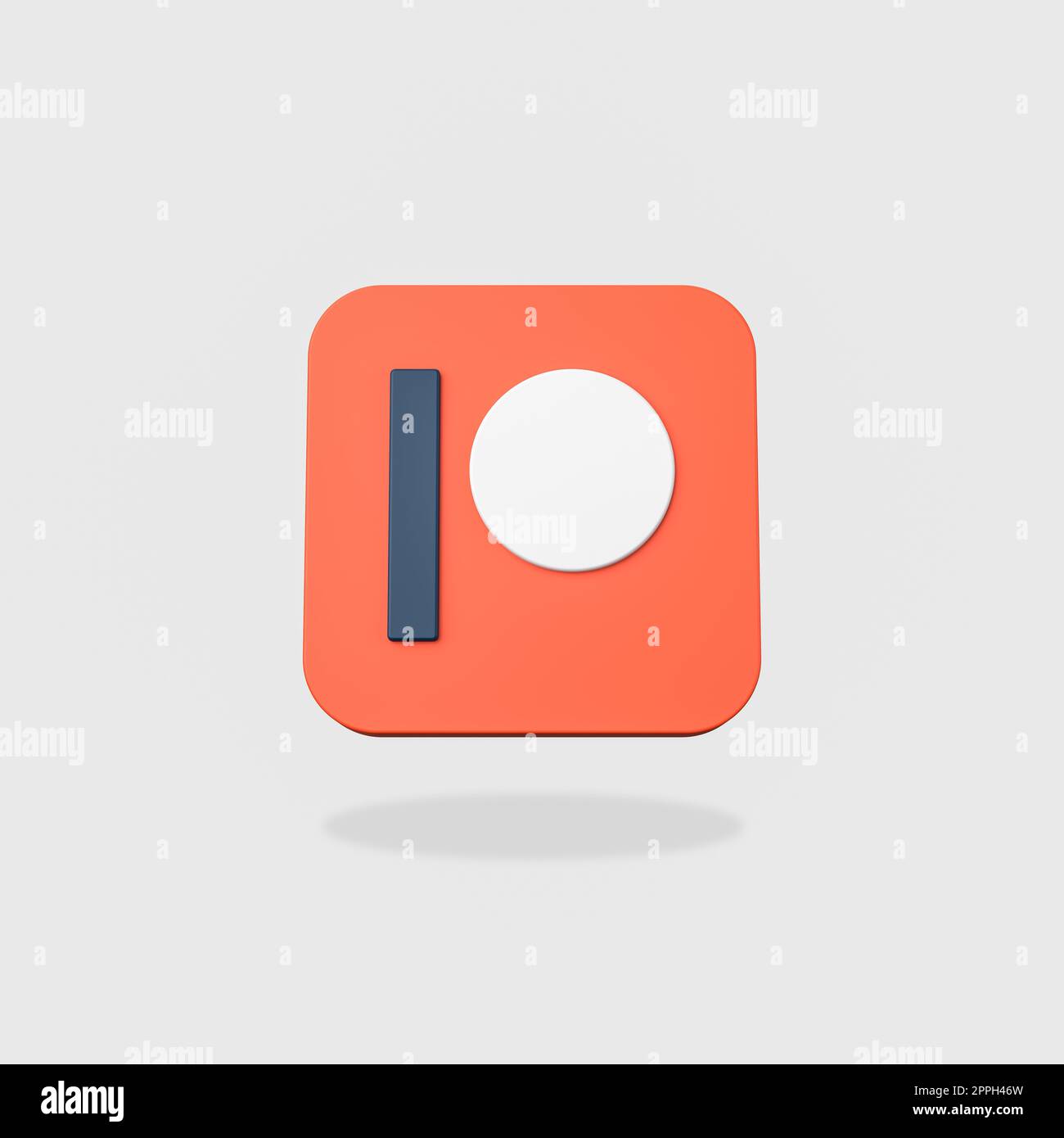 Patreon App Icon on Flat Gray Background Stock Photo