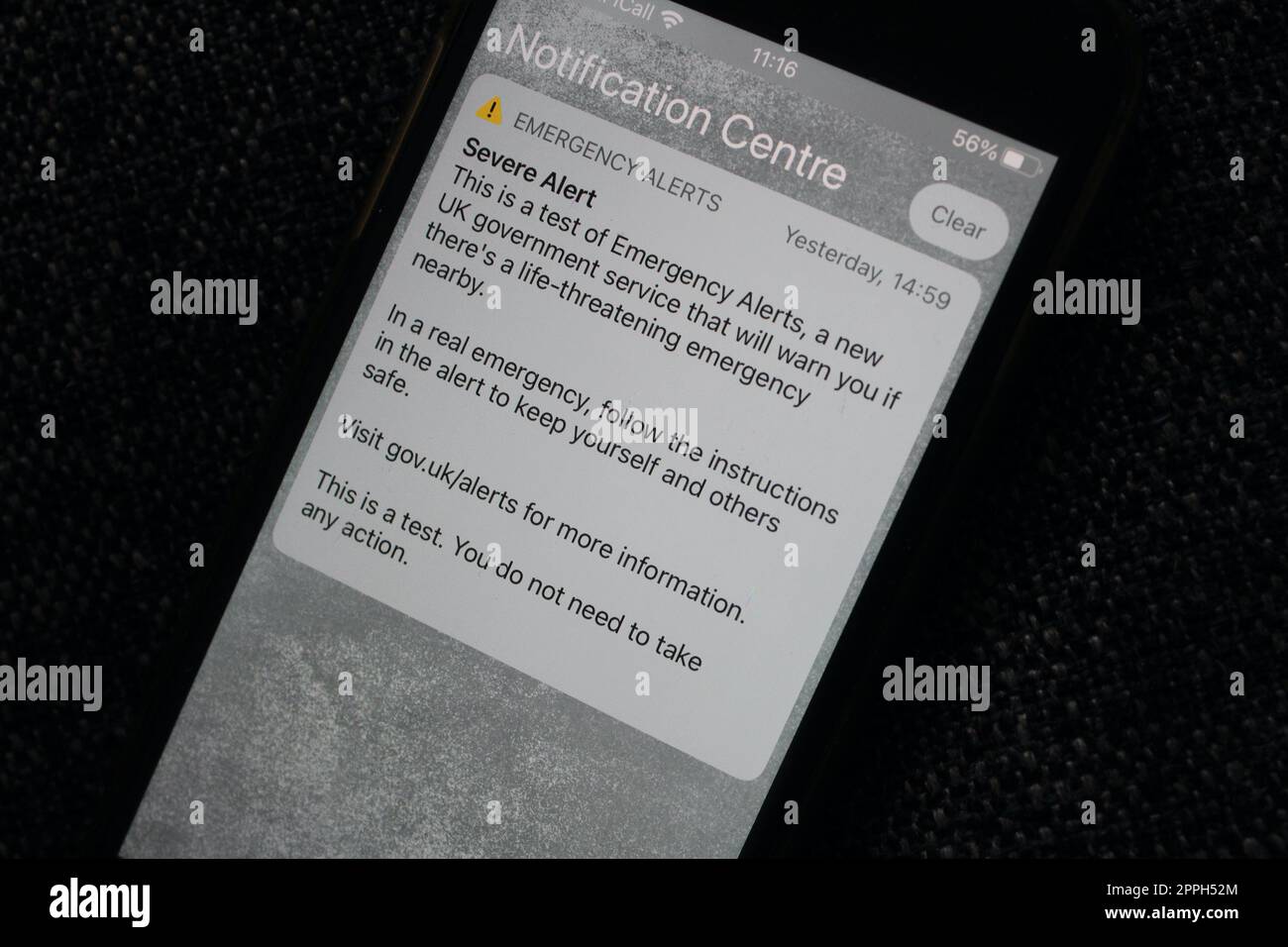 the first ever emergency alert test received by all mobile phones in