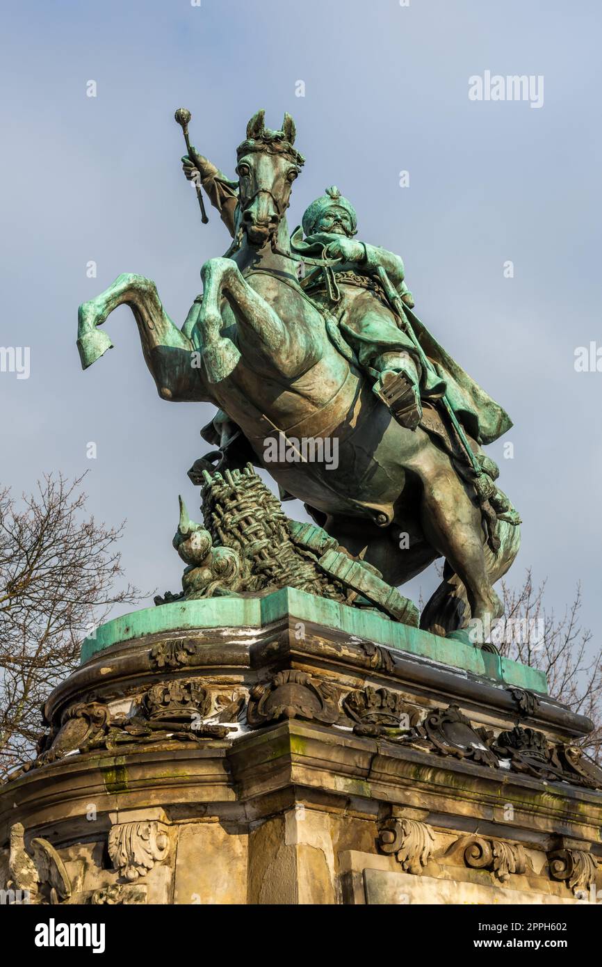 John III Sobieski Monument in Gdansk, Poland Stock Photo