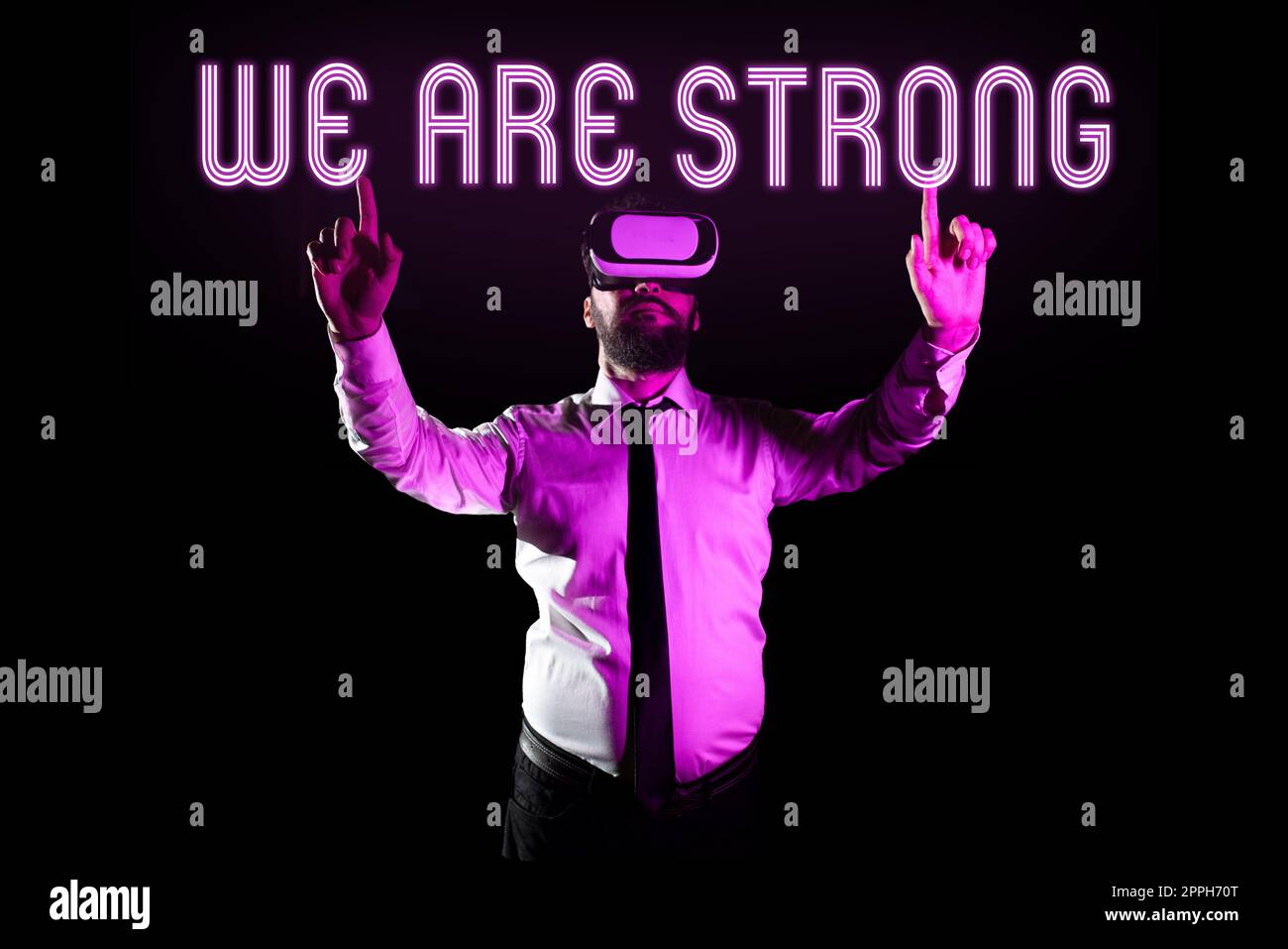 Inspiration showing sign We Are Strong. Business showcase Have great strength healthy powerful achieving everything Stock Photo
