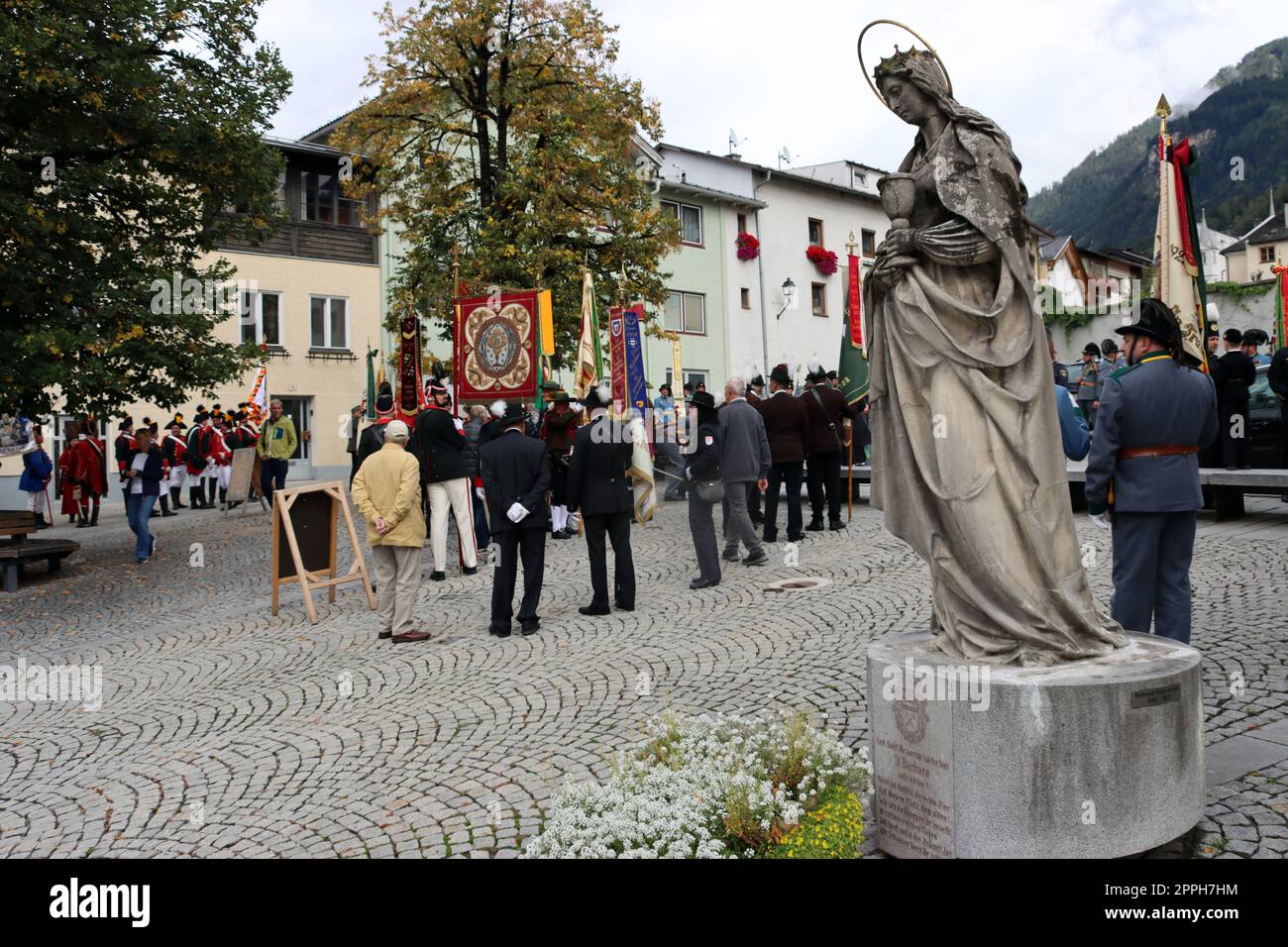 Festakt anlÃ¤sslich des 100 jÃ¤hrigen Bestehens des Traditionsvereins Tiroler KaiserjÃ¤ger Schwaz Stock Photo