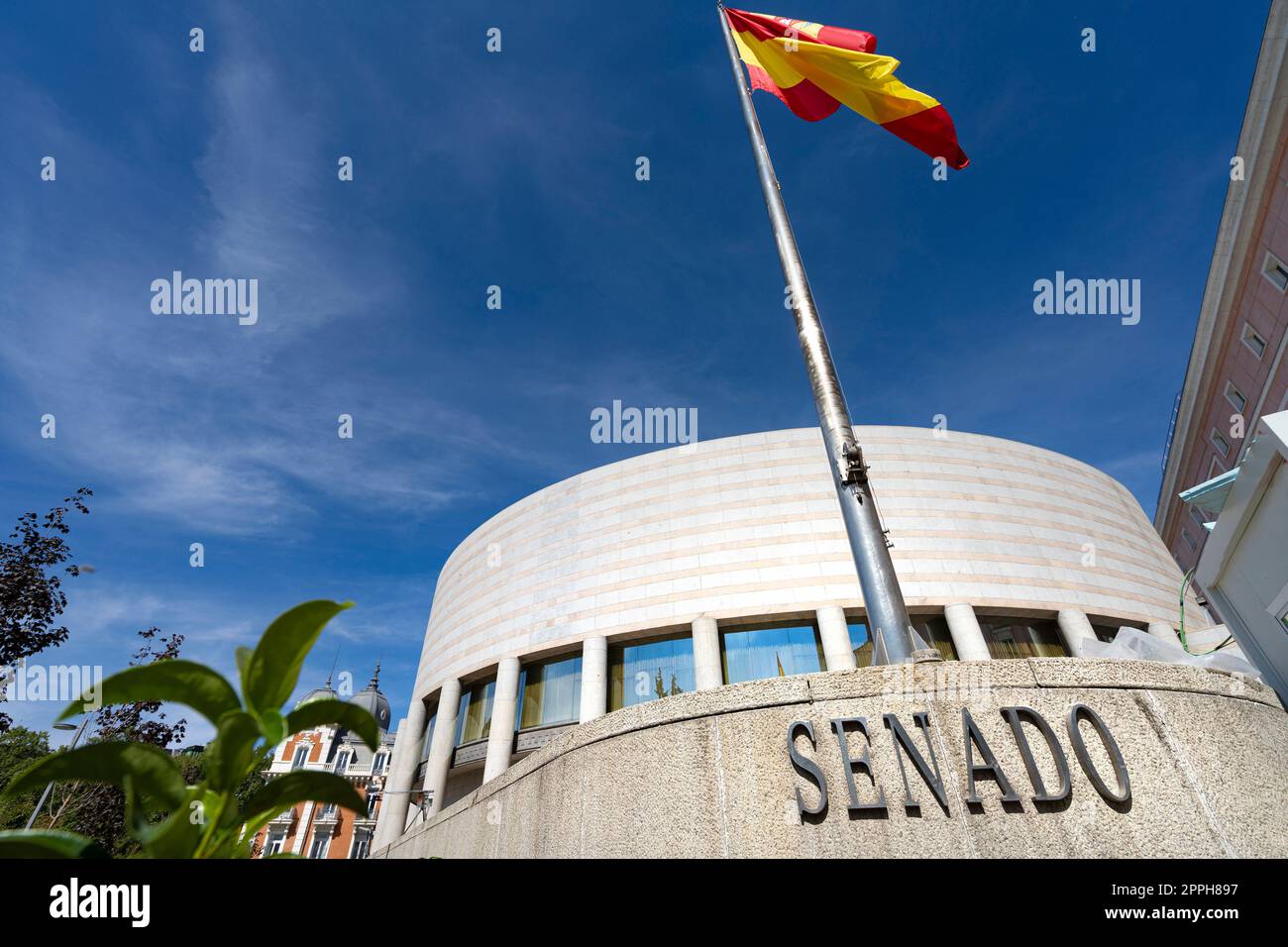 Senate palace in Madrid, Spain. Stock Photo