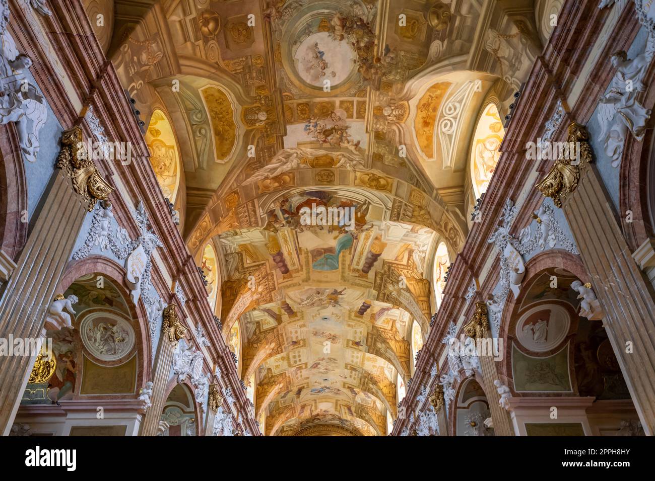 Basilica of Assumption of Mary and Saint Cyrillus and Methodius, Velehrad, Czech Republic Stock Photo